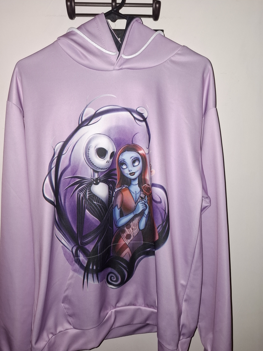 Disney Nightmare Before Christmas Jack Skellington & Sally Purple Adult Hoodie